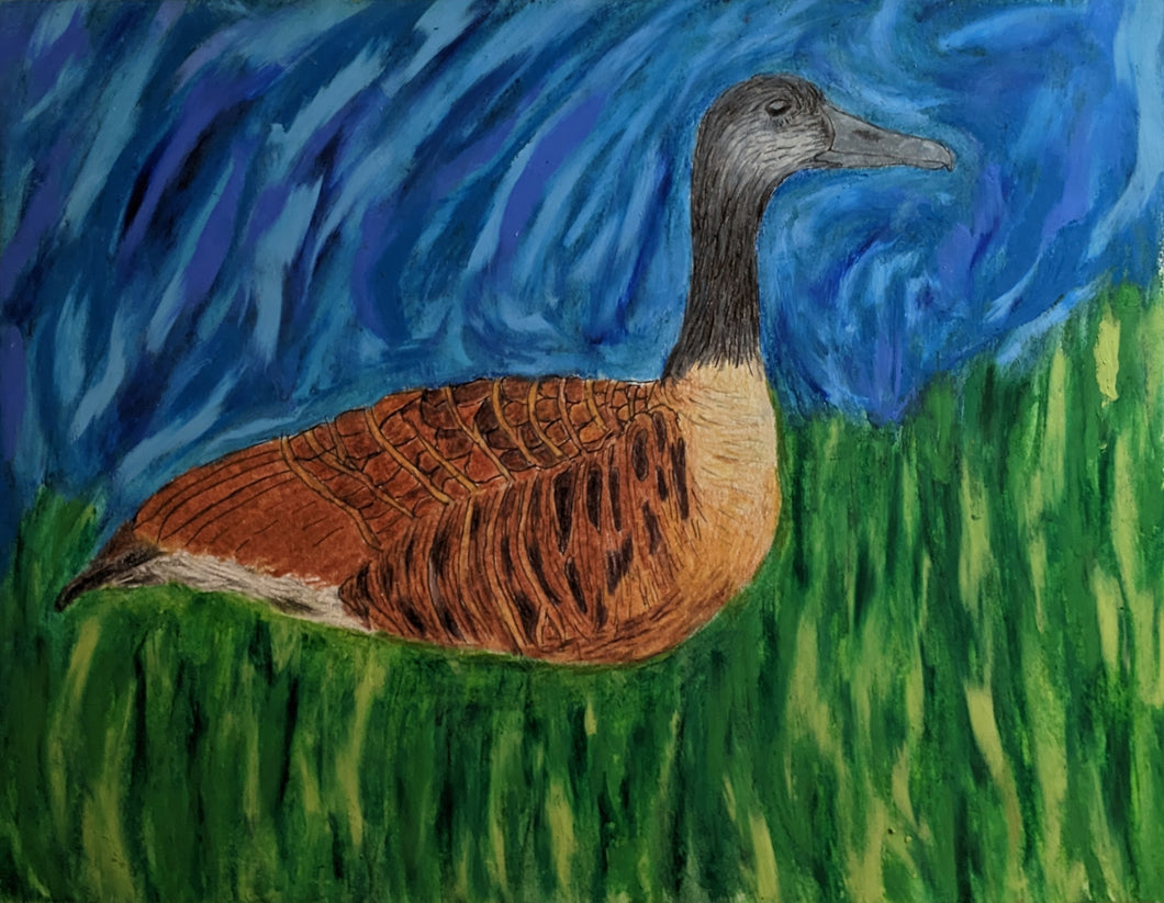 Resting goose