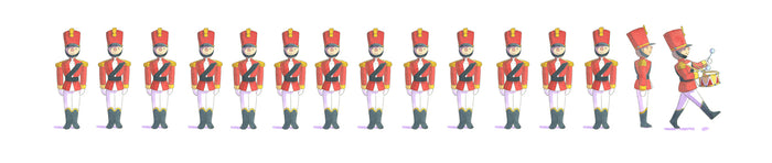 Toy soldiers on parade