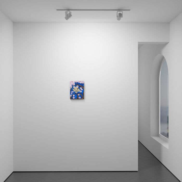 Cat Skull and Cherry Blossoms