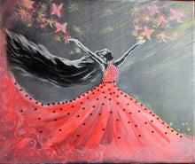 Load image into Gallery viewer, Lady in Red fairy tail painting
