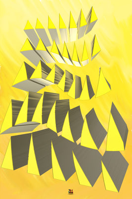 yellow triangles in 3d