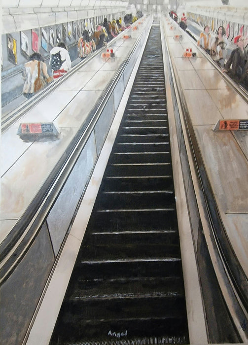 Escalator at The Angel Tube station